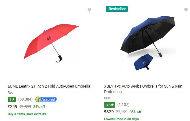 Branded Umbrellas Starts at 249 #ClothingAccessories #AccessoriesUmbrellas
