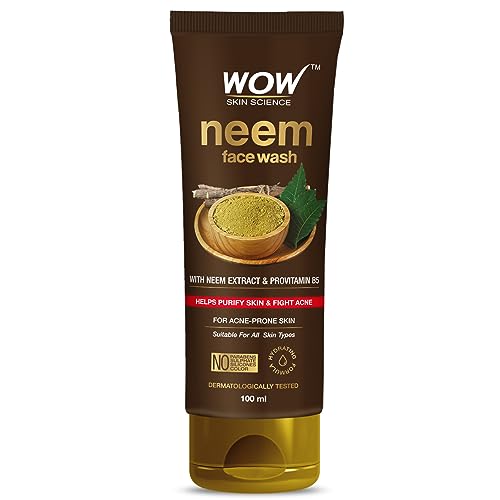 Wow Skin Science Neem Face Wash | Purifies Skin | Unclogs Pores | Fights Acne | Calms Skin