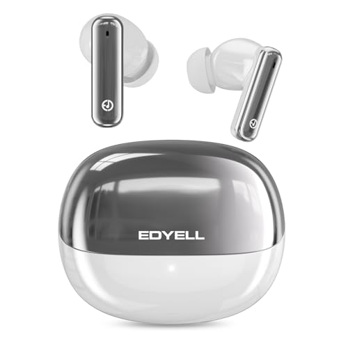 Edyell A1 Tws Wireless Earbuds, 32 Db Active Noise Cancellation, In-Ear Headphones, 48 Hrs Playback, 4 Mic Hd Calling, 13Mm Speaker Drivers Hifi Stereo Sound, Type-C, Bluetooth V5.3 (White)