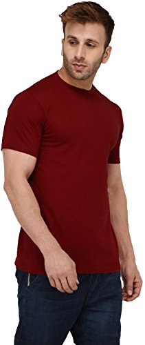 London Hills Men’S Regular Fit T-Shirt (Lh_T_R_Hf_462_Rustred_Size.L_Rust Red_Large)