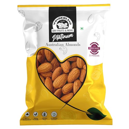Wonderland Foods Australian Almonds Kernel 1Kg | Premium Badam Giri | 100% Natural And Quality Badam Giri | Dry Fruits Real Nuts