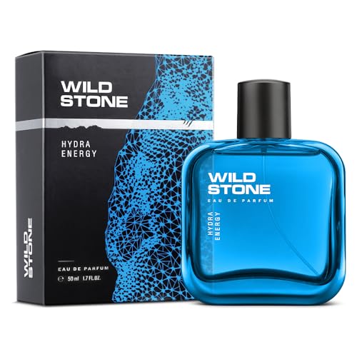 Wild Stone Hydra Energy Parfum For Men, Long Lasting Refreshing Fragrance For Office Wear, 50 Ml