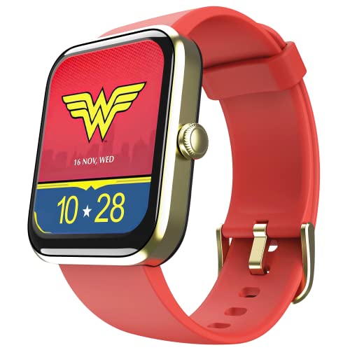 Boat Xtend Smartwatch Wonder Woman Edition With Alexa Built-In, 1.69 Hd Display, Multiple Watch Faces, Stress Monitor, Heart & Spo2 Monitoring, 14 Sports Modes, Sleep Monitor, 5 Atm(Amazonian Red)