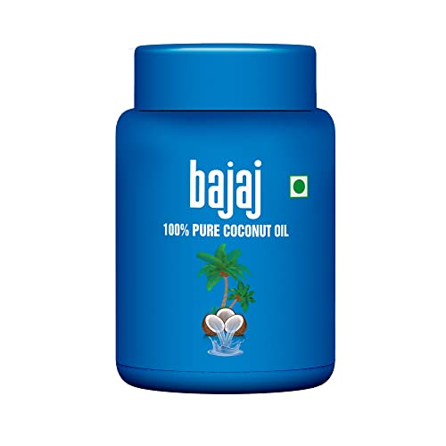 Bajaj 100% Pure Coconut Oil 600Ml Wide Mouth Jar