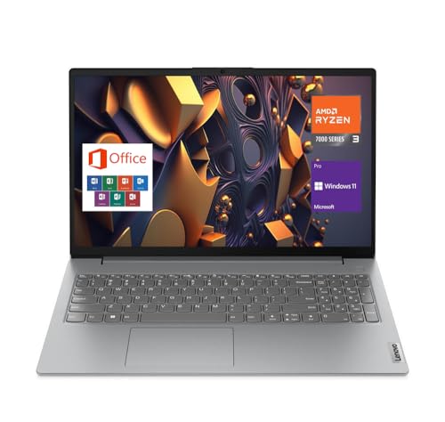 Lenovo V15 Gen 4 Laptop, 15.6″ Fhd Display, Amd Ryzen 3 7320U Processor, Rj-45, Usb-C, Hdmi, Windows 11 Pro With Ms-Office (8Gb Lpddr5 Ram 5500 Mhz | 512Gb Pcie Ssd), Silver, 1 Year Brand Warranty