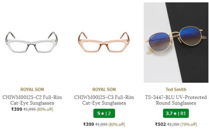 Ajio | Upto 80% Off On Fashion Sunglasses🔥🔥 Men: Women: