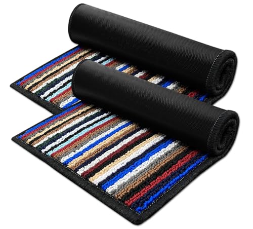 Bsb Home Kingstone Soft Microfiber Tufted Antiskid Doormat For Room | Office | Entrance – Set Of 2 | Multicolour