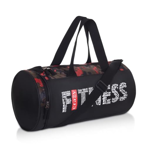 Bigplayer Polyester Black Gym Bag For Men And Women | Sports Duffle Bag With Shoe Compartment For Workout Exercise Fitness