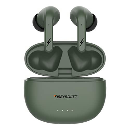 Fireboltt Fire Pods Rigel With Appealing Rgb Lights, Bluetooth 5.3, Mammoth 13Mm Drivers, Dual Mic Enc, 30Db Anc And Gaming Mode (Green)