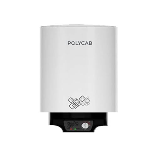 Polycab Celestia 5-Star 15L Water Heater (Geyser), Enhanced Safety, Rust Proof Tank | Free Installation | 5 Years Tank & 2 Years Product Warranty | Temperature Control Knob, Efficient Heating 【White】