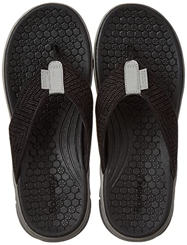 Bourge Men’S Canton-Z105 Black And Grey Slipper-8 Kids Uk (Canton-Z105-08)