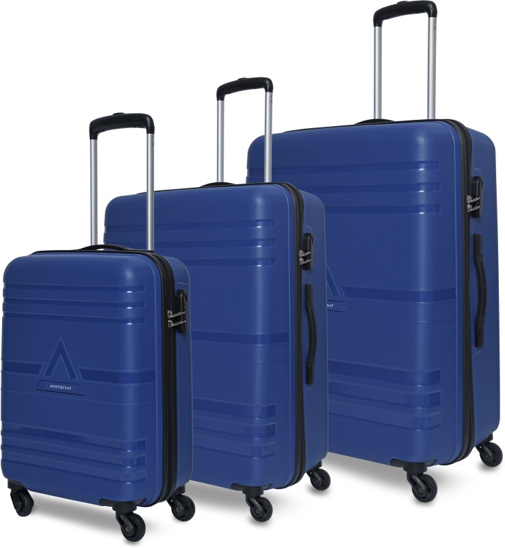 Aristocrat Airstop 3P Set (Cabin+Medium+Large) – Trolley Bag Cabin & Check-In Set 4 Wheels – 29 Inch