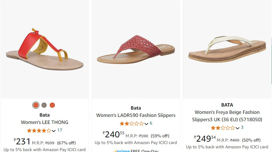 Bata Women’s Fashion SlippersStarts @231