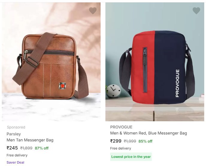 Provogue Messenger Bags upto 85% off starting @ 245