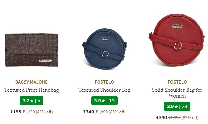 Ajio | Upto 85% Off On Women Handbags👉Link :