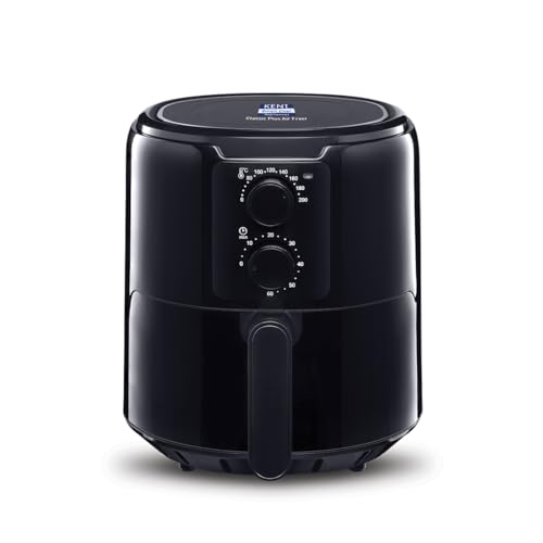 Kent Classic Plus Air Fryer | 1300W Power & 4.2L Capacity | Vapour Steam For Crisp Frying, Grill, Roast, Steam & Bake | Auto Cut-Off | 80% Less Oil | High Temperature & Uniform Heating | Black