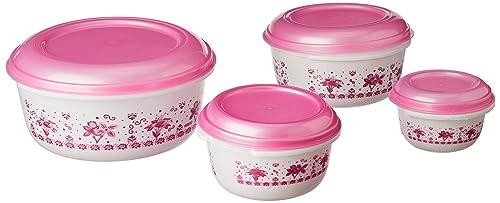 Aristo Supreme Plastic Storage Container Set Of 4, Color May Vary (Capacity – 350-650 – 1300-2500 Ml)