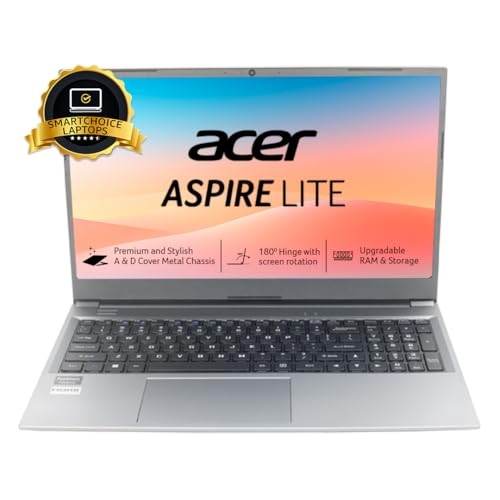 Acer [Smartchoice] Aspire Lite Amd Ryzen 3 5300U Premium Thin And Light Laptop (Windows 11 Home/8 Gb Ram/512 Gb Ssd) Al15-41 With 39.62 Cm (15.6″) Full Hd Display, Metal Body, Steel Gray, 1.6 Kg