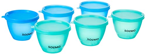 Amazon Brand – Solimo Plastic Kitchen Storage Containers – 400 Ml, 6 Pieces, Multicolour