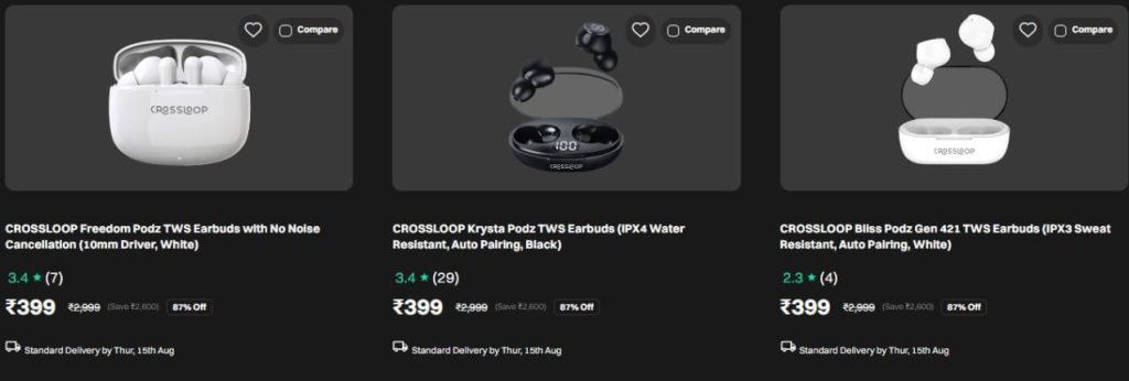 Croma Loot : Wireless Earbuds TWS Start at ₹₹399👉Link :