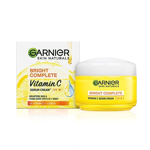 Garnier Skin Naturals Bright Complete Vitamin C Serum Uv Cream, Vitamin C Day Cream For Sun Protection And Skin Brightening – Suitable For All Skin Types, 45G