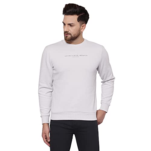 Red Tape Men’S Cotton Blend Round Neck Sweatshirt (Rws0227-Xxl_Light Grey_2Xl)