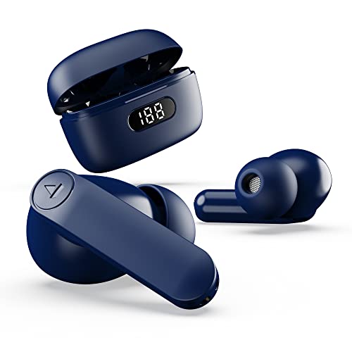 Boat Airdopes 121 Pro Truly Wireless In Ear Ear Buds W/Quad Mic Enx, Low Latency Mode For Gaming, 50H Playtime, Iwp, Ipx4, Battery Indicator Screen(Royal Blue)