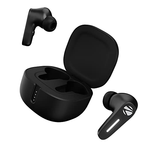 Zebronics Sound Bomb 7 Bluetooth Tws In Ear Earbuds With 40H Playtime, Enc Mic, Rapid Charge, Upto 50Ms Gaming Mode, Flash Connect, Voice Assistant, Smooth Touch Control, Bt V5.2, Type C (Black)