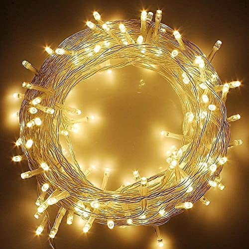 Niyamax Led String Lights – 12 Meter Fairy Lights With Full View Light 42 Led Bulb – Waterproof & Flexible Copper Led Serial String Lights (Warm White)