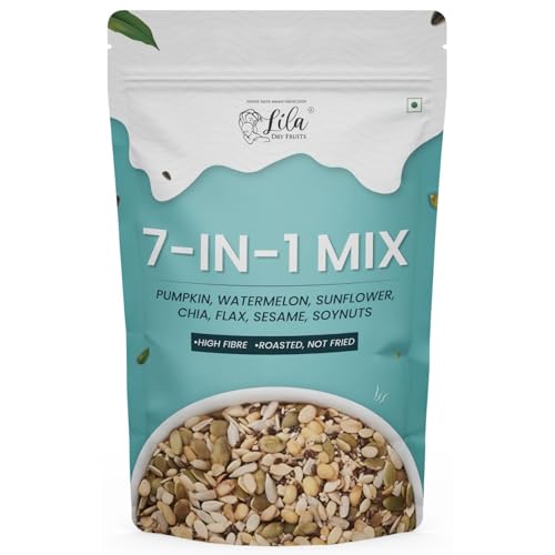 Lila Dry Fruits 7 In 1 Seeds Mix 200X2 Grams Each – Edible Seeds | Healthy Super Seeds Combo | Healthy Snacks | 100% Natural And Roasted Seeds | Immunity Combo For Weight Loss | Mix Seeds For Eating | Diet Snacks | Superfood For Gifting