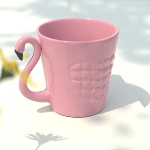 The Earth Store Pink Flamingo Coffee Mug 320Ml Each Capacity, Microwave & Dishwasher Safe, Coffee Mug For Gift | Ideal For Coffee, Tea, And More Ceramic Coffee Mug Set Of 1