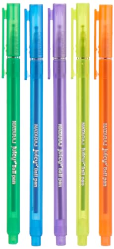 Nataraj Juicy Blue Ball Pen With Superior Non-Fading Ink & Comfortable Grip For Smooth Writing, Attractive Colourful Body & Smudge Resistant Ball Pen For Fun Writing (Pack Of 5)