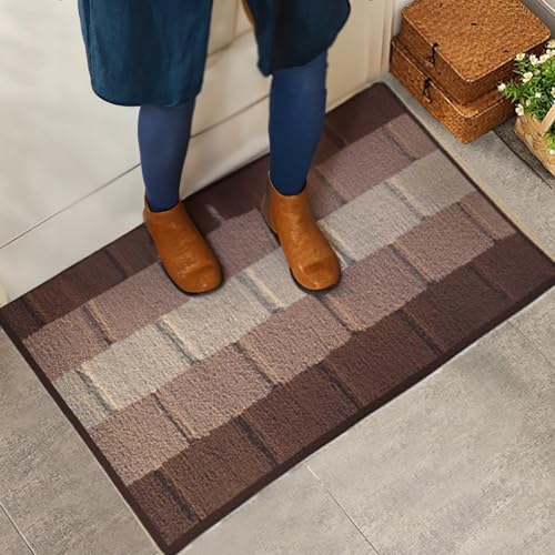 Status Contract Anti Slip Front Door Mat|(38X58Cm) Living Room Rug For Entrance Door|Polypropylene Floor Mat For Home|Essential Small Rug For Office, Bedroom & Kitchen|(Beige)