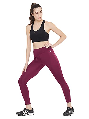 Clovia Women’S Activewear Ankle Length Tights (Ab0042A15_Purple_Xl)