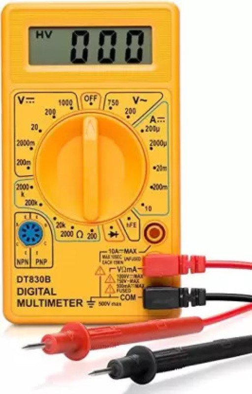 Ubod Multimeter Ac Dc Voltage Current (Dt-830D) Digital Multimeter(Yellow 2000 Counts)