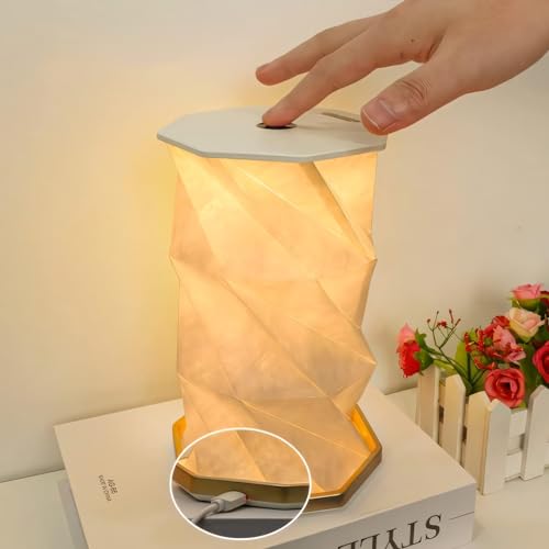 One94Store Led Folding Book Lamp Usb Rechargeable Decorative Ambient Night Lamp Portable Rotating Craft Night Light Desk Lamp For Gift, Home, Room Decoration