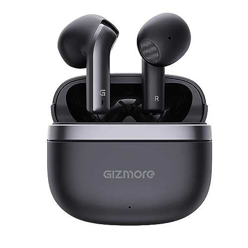 Gizmore Tws 809 Pro Bluetooth 5.3 | Featherlite Sung Fit In-Ear Wireless Earbuds Bluetooth Headset Black (Black)