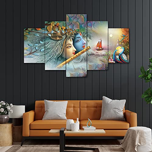 Perpetual Paintings For Wall Decoration – Set Of 5,3D Scenery Wall Painting For Living Room Large Size With Frames For Wall Decor,Home(75 Cm X 43 Cm)