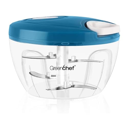 Greenchef Vegetable Handy Chopper Mini 450Ml With 3 Stainless Steel Sharp Blades