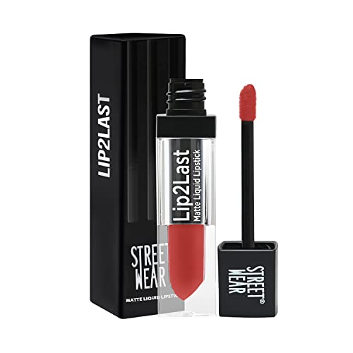 Street Wear Lip2Last Matte Liquid Lipstick -Fleek Rust (Red) – 5 Ml – Transferproof, Smudgeproof, Mask Friendly, Non-Drying Formula, Enriched With Vitamin E – Lasts Am To Pm!