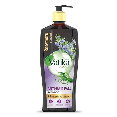 Dabur Vatika Rosemary & Seaweed Anti-Hairfall Shampoo – 640Ml|Reduces Hair Fall|Stimulates Hair Growth And Thickness|Co-Created With Dermatologist|No Sulphates, Silicones & Parabens|Animal Test Free