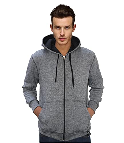 Awg All Weather Gear Men’S Stylish Warm Regular Fit Hooded Sweatshirt, Cotton Hoodie For Men, Winter Wear, Fashionable Cold Weather Apparel For Outdoor Activities And Casual Wear Charcoal Grey