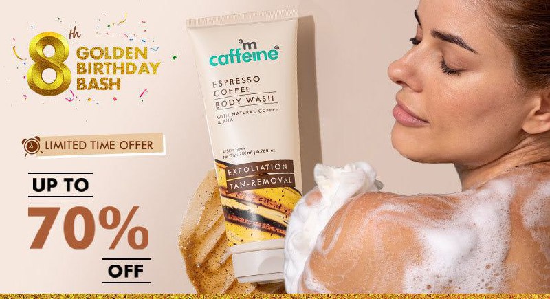 ✨ mcaffeine LOOT | 2 Body Washes at 99❌ Regular Price: ₹ 598/- 🙅✅ Deal Price: ₹ 99/- 😱Get Free Shipping by Adding 4 or More Products. Add Products In Even Numbers Like 2, 4, Or 6 To Maximize Your Benefit.Deal LIVE for 2 Hours ONLY