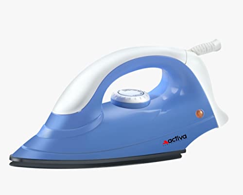 Activa Abs Coral 900 Watts Light Weight Dry Iron Blue & White Come With 1 Year Warranty (Dry Iron)