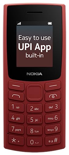 Nokia All-New 105 Single Sim Keypad Phone With Built-In Upi Payments, Long-Lasting Battery, Wireless Fm Radio | Red