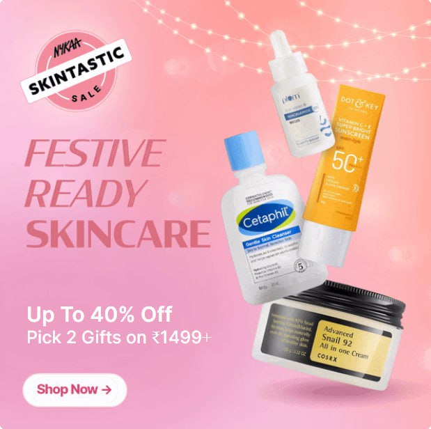 Nykaa Beauty | SKINTASTIC SALE 💥💥Offer | Now Avail Upto 40% Off + Pick 2 Gifts On Orders Above Rs.1499👉Link : *