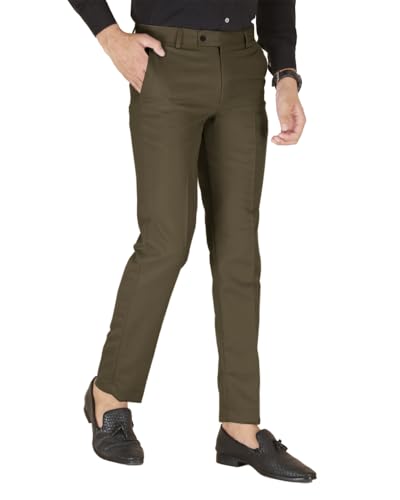 Noble Monk Regular Fit Mens Wear Formal Pant Brown