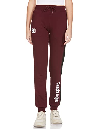 Max Women Colourblocked Joggers (Win22Acm11Burgundy)_Xs