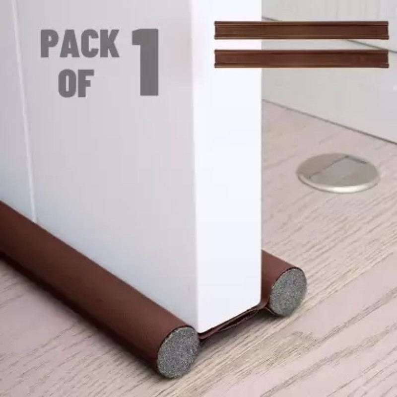 Magical (Pack Of 1) Door Bottom Sealing Strip Guard For Home, Sound-Proof Waterproof Door Draft Cover Gap Sealer – Stops Light/Dust/Cool-Hot Air Escape Sound-Proof Floor Mounted Door Stopper(Brown)