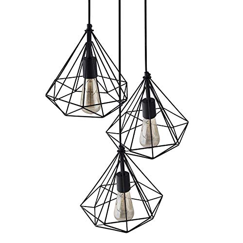 Homesake Hanging Light Diamond Cluster, Ceiling Lights For Home Decoration, Pendant Light Living Room, Chandelier For Living Room Modern Diwali Decoration Items – Black (Pack Of 1)